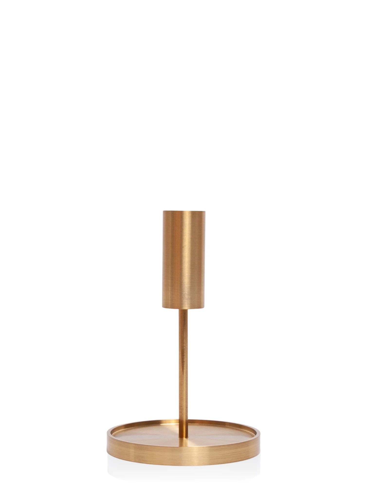 Gold Metal Candle Holder - Tall