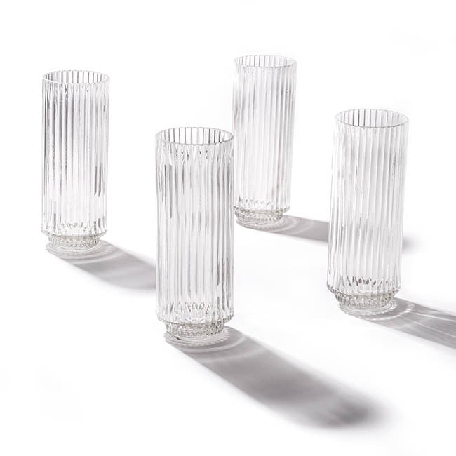 Tall Tumbler Ripple Candle Holder